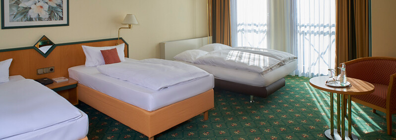 Geräumiges Familienzimmer mit komfortabler Ausstattung geeignet für bis zu 4 Personen im Balance Hotel Leipzig Stötteritz